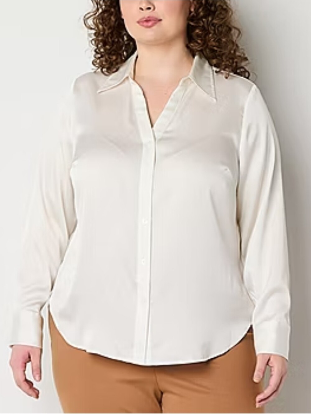 Worthington Plus Womens Long Sleeve Slim Fit Blouse Sz 3x Nwt